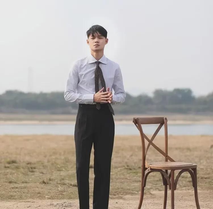 Italian Naples High-Waist Men's Straight-Leg Pants - Trendy, Comfortable, Breathable with Paris Buckle