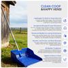 Adjustable Chicken Manures Scoops Rakes Poultry Poop Scooper for Durability in Poultry Farm Cleaning Task Multiuse Cleaner