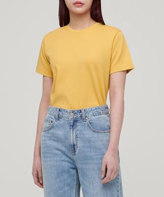 MUSINSA STANDARD WOMAN Women'S Basic Crew Neck T-Shirt [Mellow Yellow]