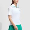 Fila Sports Knitted Short Sleeve Polo Shirt Women Tops Jade-White A11W335106F-WT