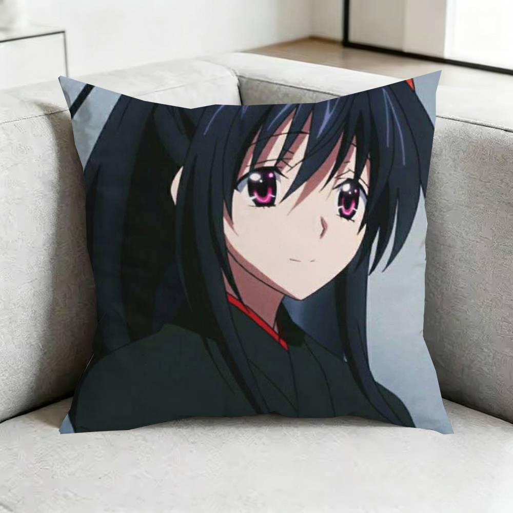 High School DxD AAkeno Himejima Square DoubleSided printed Pillow Case Bedroom Bedside Pillow Sofa Cushion Cover Gift