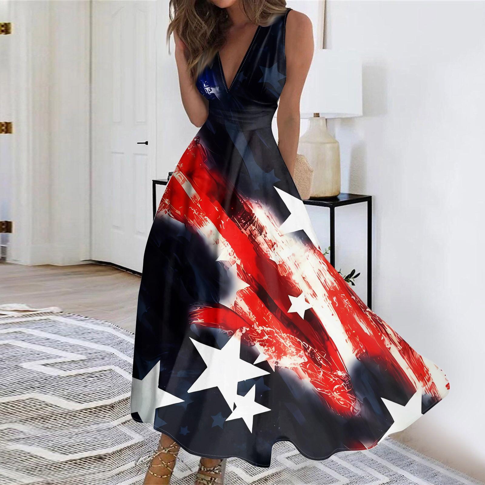 

Женский повседневный пуловер с v-образным вырезом и принтом, без рукавов, обтягивающее талию, платье L чёрный