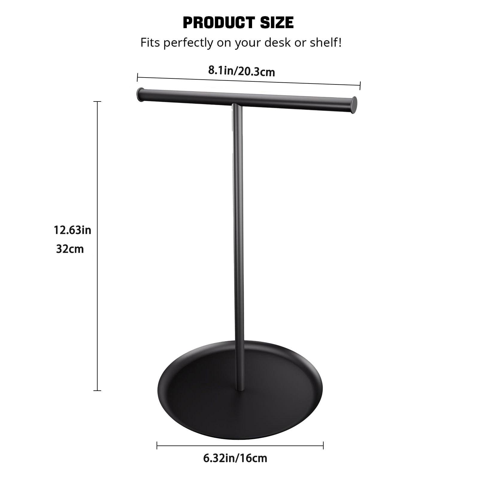 

T-Shaped Metal Jewelry Display and Storage Rack for Photography чорний