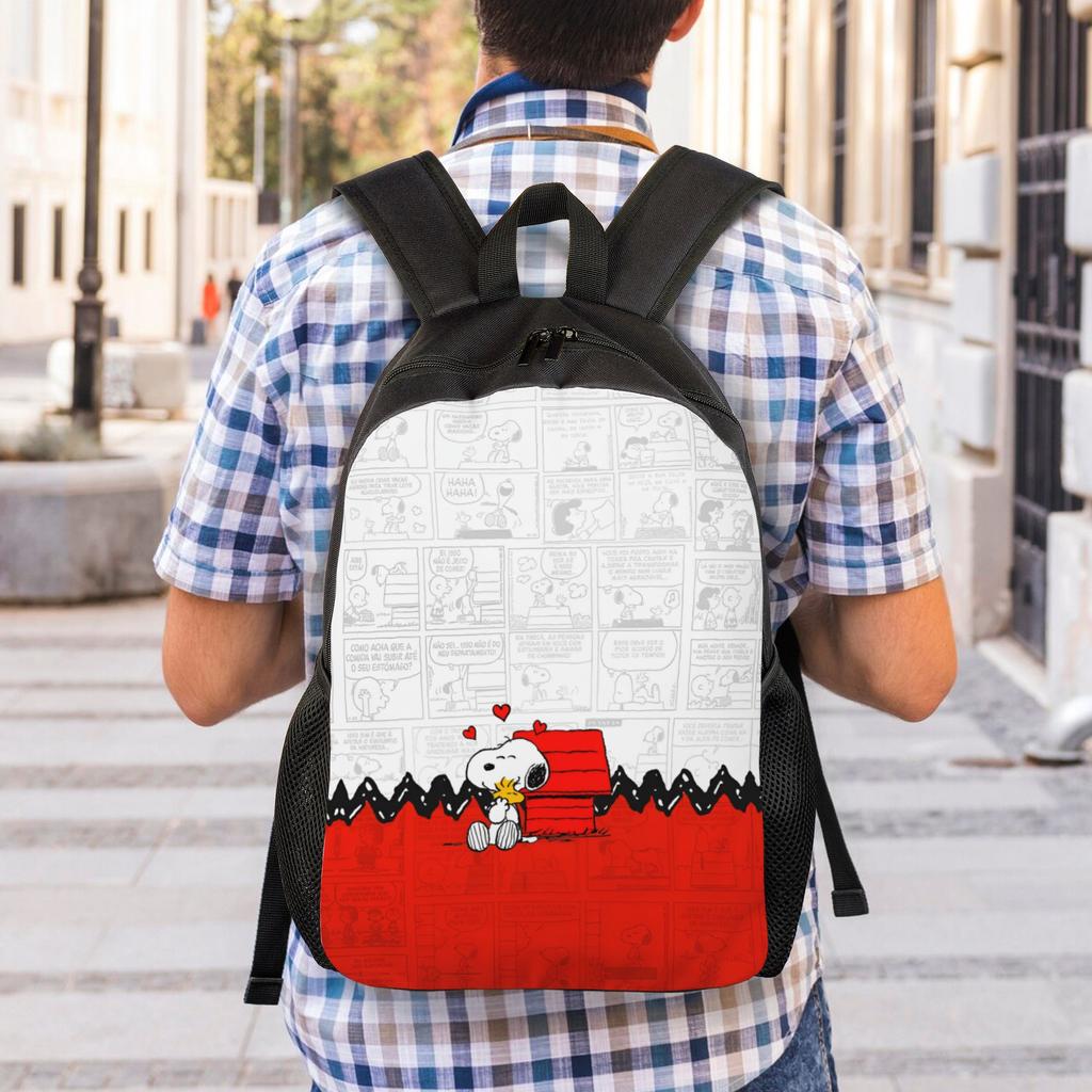 S-Snoopies Backpacks for Women Men College School Students Bookbag Fits 15 Inch Laptop Manga Bags