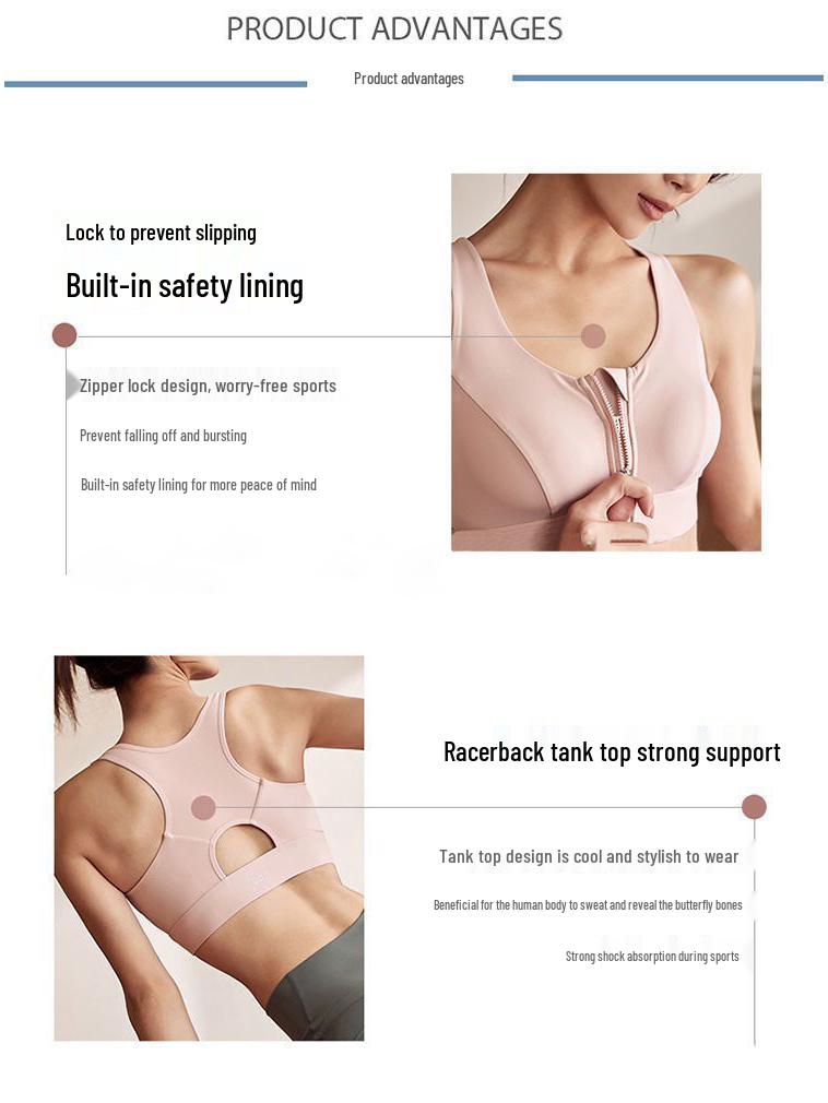 High-Impact Padded Sports Bra - Women's Shockproof Running & Yoga Camisole