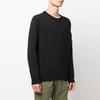Stone Island Patch Logo Crewneck Sweatshirt Black Men Tops 761561151-V0029
