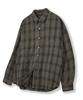 BOUNDARY Pigment Bio-Washed Oversized Check Shirt [Washed Gray]