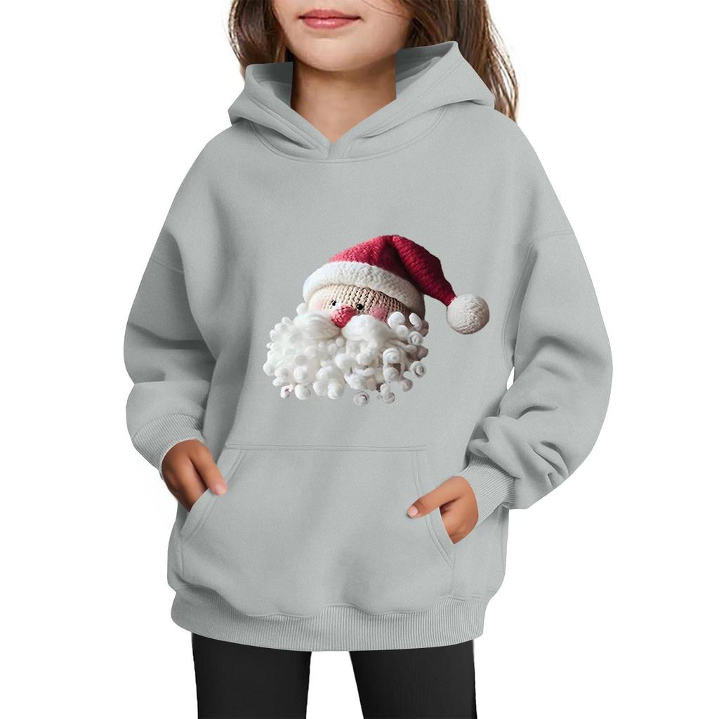 Sweatshirts For Teen Girls Hoodies Long Sleeve Drawstring Pullover Cute Printed Oversized Hoodie Christmas