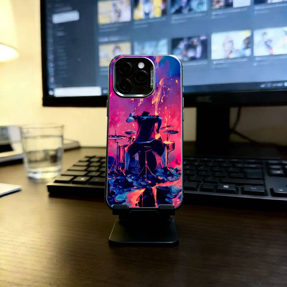 

Крутой чехол для телефона с рисунком барабана и барабанщика для iPhone 17,16,15,14,13,12,11 Plus,Pro Max,XS, Цветной серебристый чехол для телефона Funda Cover iPhone16
