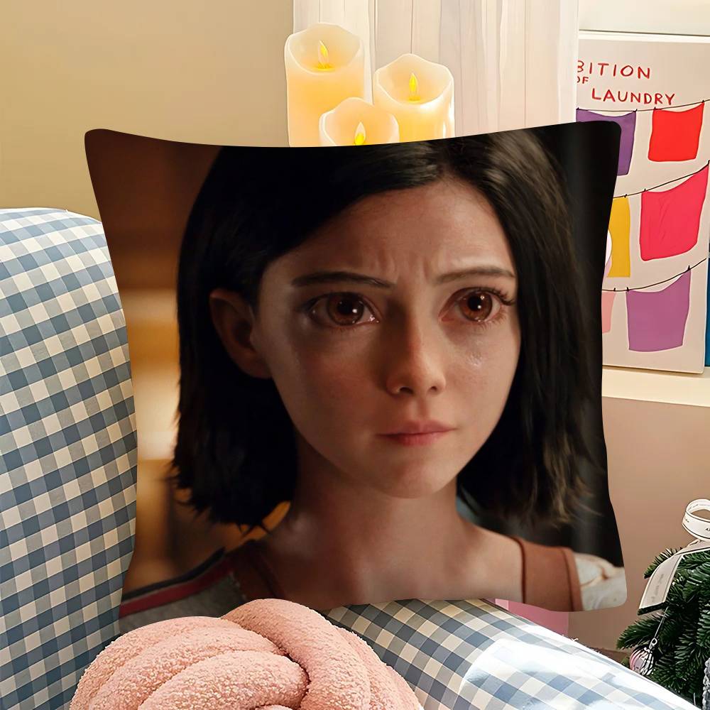 pc Alita Battle Angel Pillow Case Fashion Square Pillowcase Bedroom Sofa Room Ins Decoration Leisure