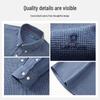 MONTAGUT Men's Houndstooth Long-Sleeve Shirt