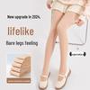 "Women's Nude-Effect Plush Leggings: Single-Layer, Natural Flesh-Colored, Thickened for Autumn and Winter"