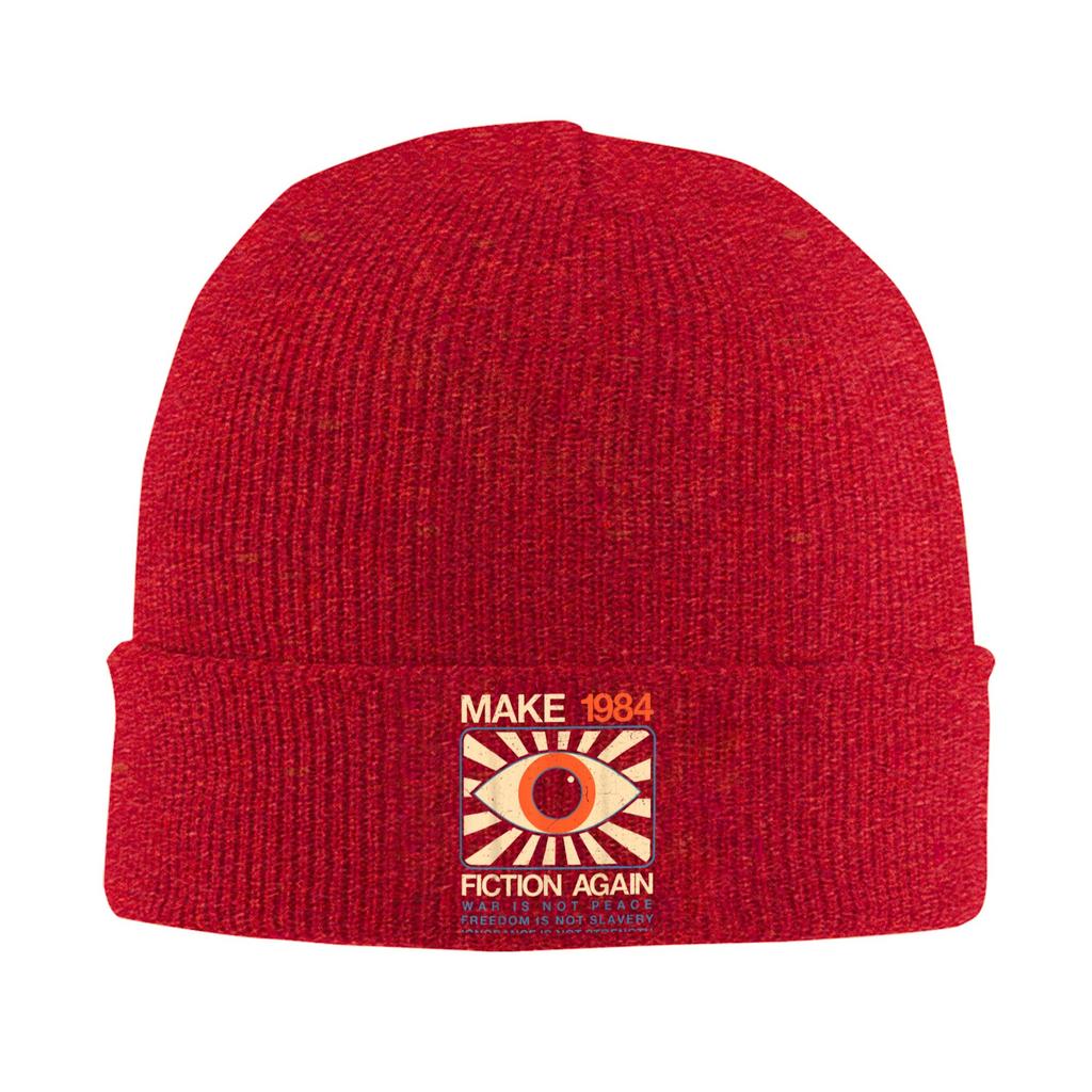 Make 1984 Fiction Again 1984 Knitting Hat Casual Caps Men Women Kpop Beanie Hats Spring Thermal Elastic Bonnet Hats