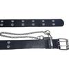 European and American gas eye belt versatile men's and women's belt new punk double-row pin buckle chain belt jeans belt