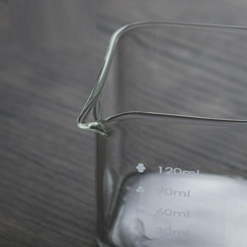 90/120Ml Square Espresso Measuring Cup With Scale Transparent Single Mouth Milk Jug Coffee Supplies Glass Kitchen Measure Mug