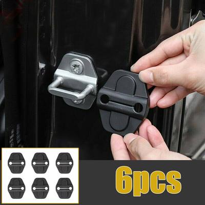 6Pcs Auto Door Lock Protector Cover ABS   For Jeep Wrangler JL Gladiator JT 2018-2020 Door Lock Cover Tools Car Accessories