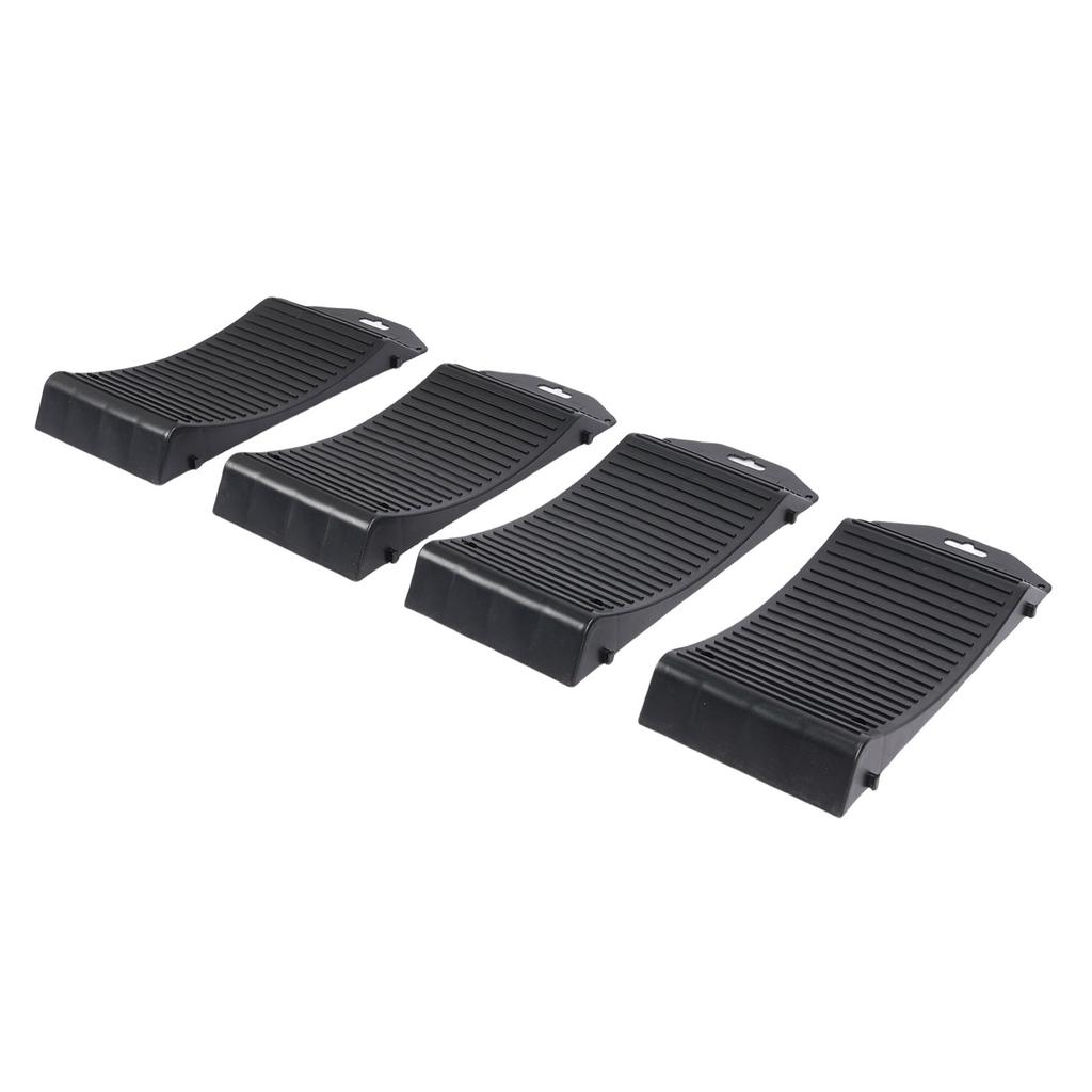 4Pcs Tire Protection Ramp Set Polypropylene Anti Slip Vehicle Storage Ramp Set for Flat Spot and Flat Tire Prevention