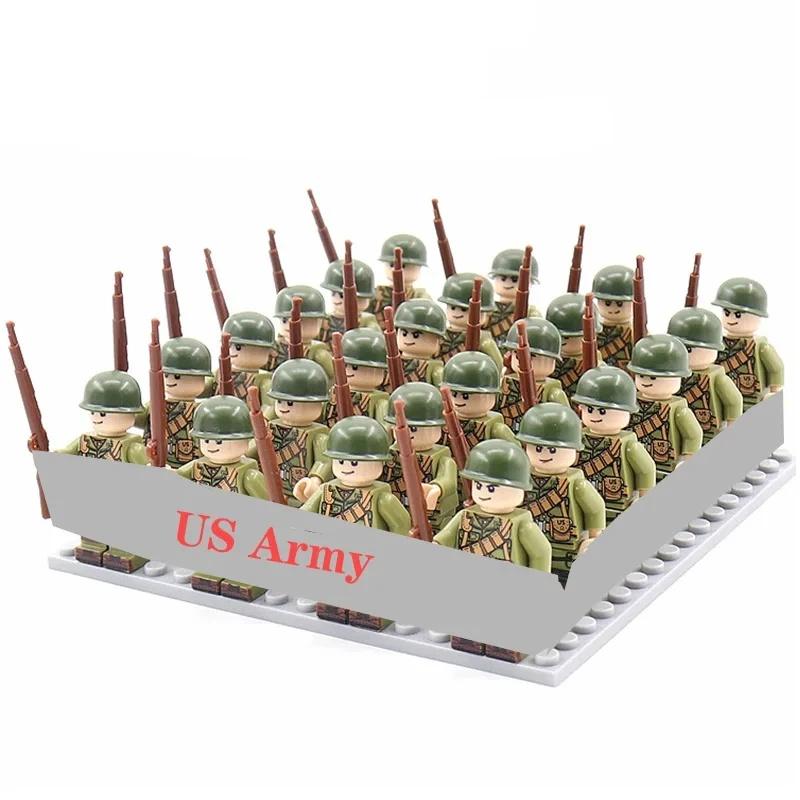 World War II military building blocks, American, Soviet Union, China, British soldiers, action dolls, boy toys, Christmas gifts.
