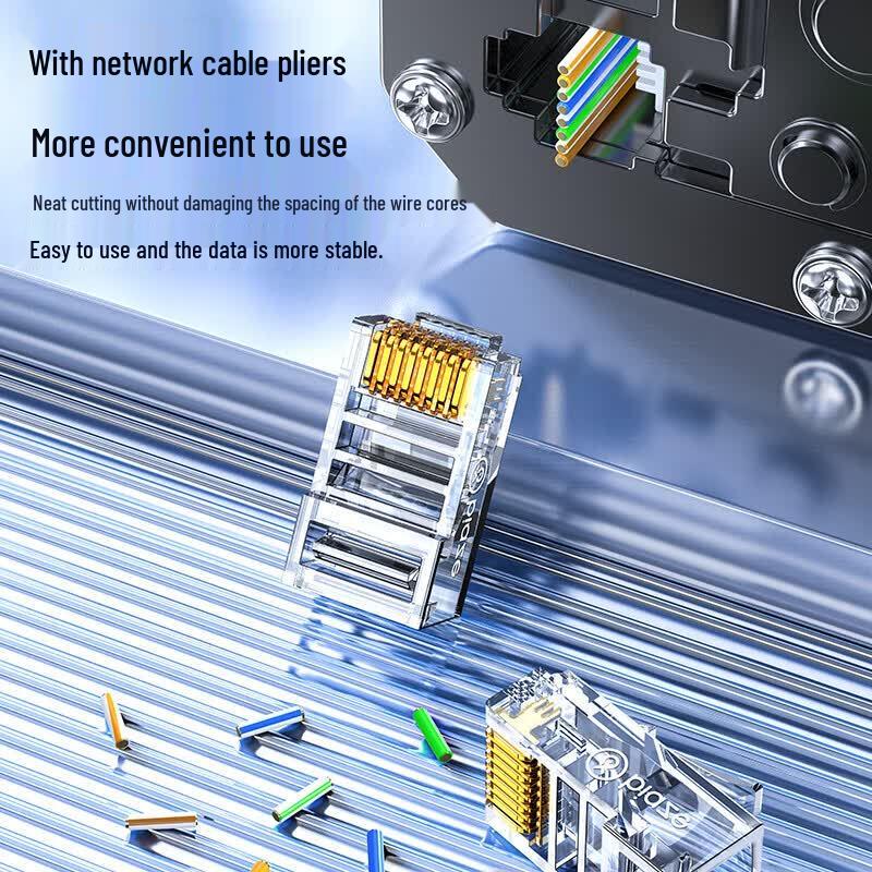 BIAZE Cat5e RJ45 Pass-Through Connectors