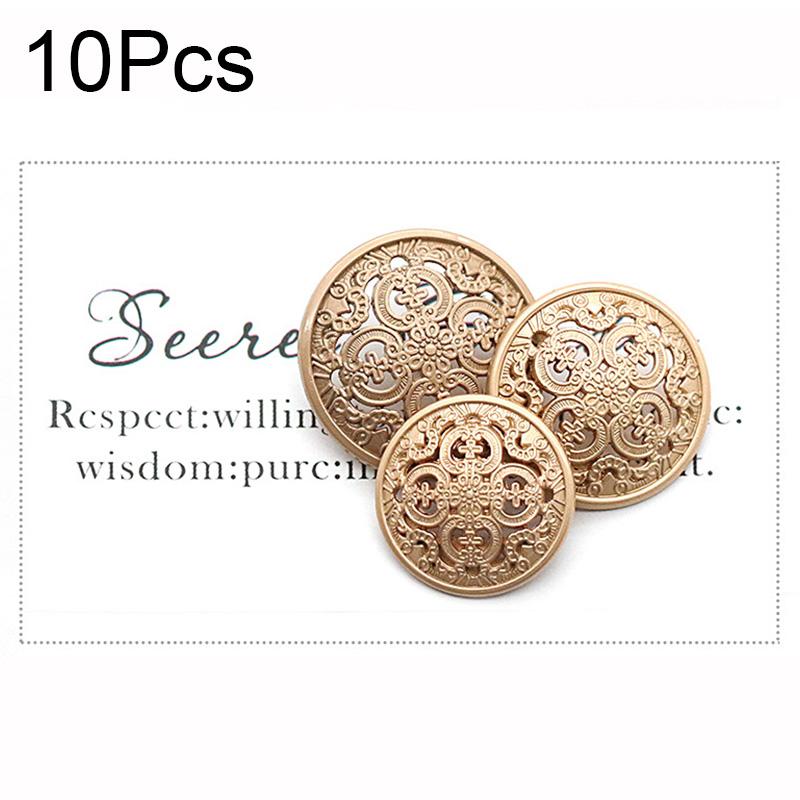 Lot De 5 Boutons Vintage Dorés En Métal - Tailles 15/20/25 Mm | Pour Vêtements, DIY, Décoration, Mariage, Couture