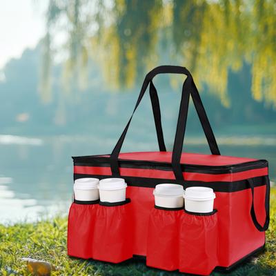 Yousheng Insulated Lunch Bag with with Drink Carrier Food Delivery Bag Insulated Grocery Bags Food Carrier Catering Bag Cooler Bags