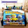 Stumble Guys Leap Bedding Quilt Set Quilt Cover Pillowcase Home Decoration Birthday Gift (1 * Duvet Cover + 2 * Pillowcase, Without Core)