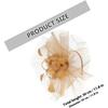 BESPORTBLE Bandeau Fascinator et Pince à Cheveux Filet Chapeau de Mariage pour Femmes Fête de Cocktail Fête du Thé Église Occasion Spéciale Accessoires Doré