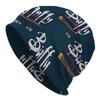 A Men'S Street Style Knit Cap Featuring a Bold White 'Buff' Design, Made from Durable Knit Fabric, Offering a Comfortable And Stretchy Fit, Perfect Fo
