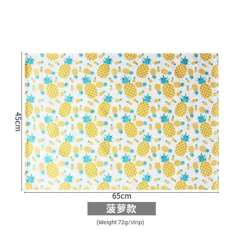 

В наличии Ткань Хлопок Принт Салфетка-Кухонное полотенце-Чайное полотенце-Подставка под приборы-Покрывная ткань Свежий и экологически чистый Впитывающий Pineapple 40*60cm 45*65cm