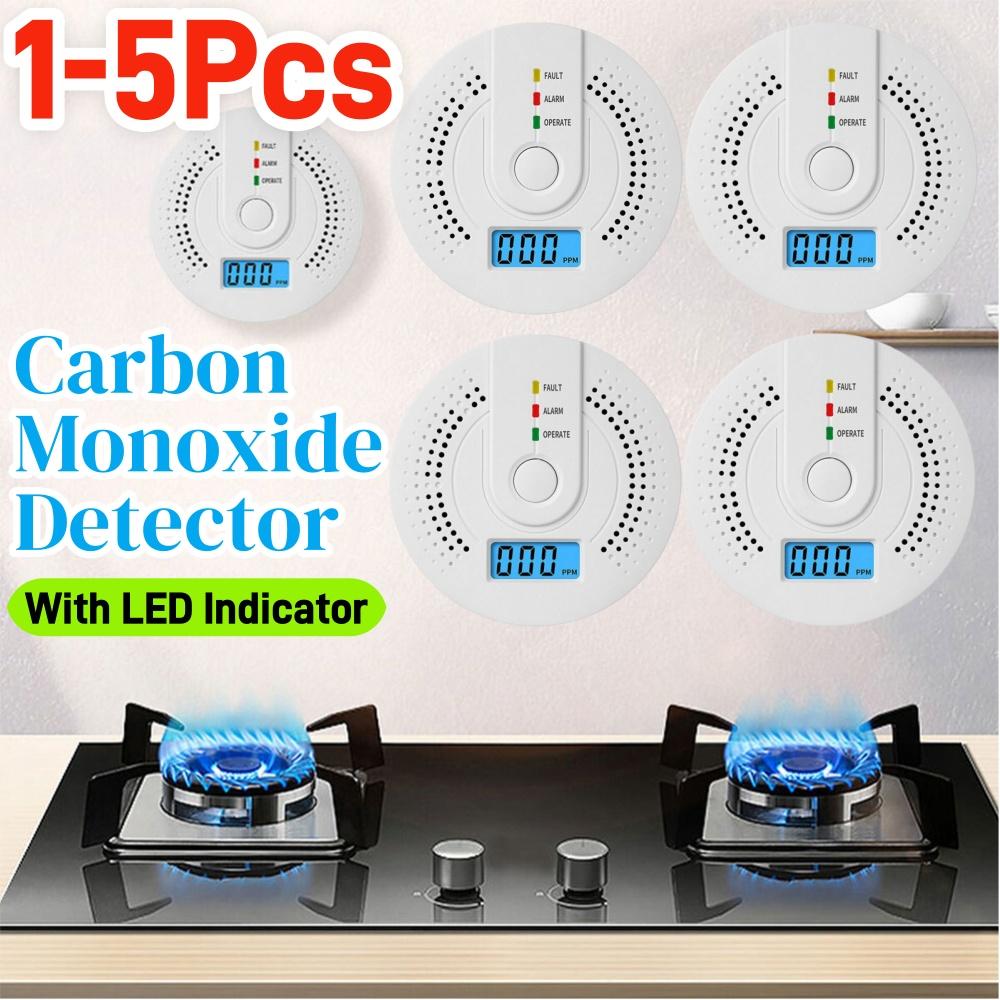 Digital Carbon Monoxide Detector CO Alarm Detector with LED Indicator High Sensitive Gas Detector Sound Warning Gas Leak Sensor