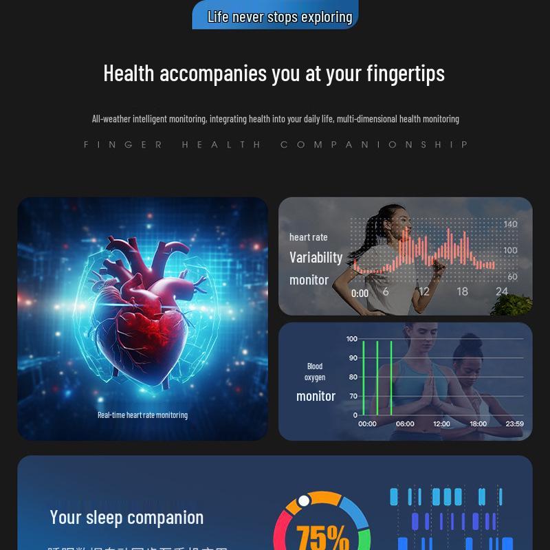Four-Leaf Clover Smart Ring: Heart Rate, Blood Oxygen, Sleep, and Activity Tracker - Matching Set for Couples.