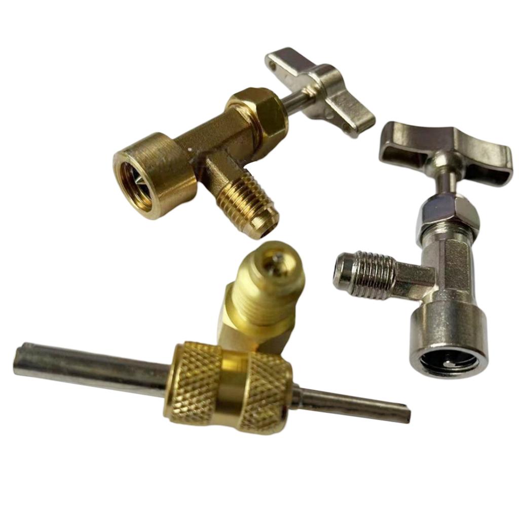 Single Puncture Installation R134A Can Tap Kit Brass Construction Controlled Gas Transfer Air-conditioning Installation