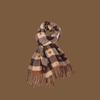Warmer Plaid Knitted Scarf Long Tassel Shawl Gifts Heart Thickened Scarf  Winter