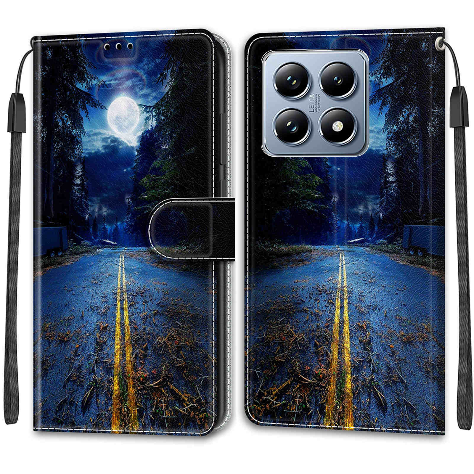 

Роскошный окрашенный кожаный чехол-кошелек в стиле книги, защитный чехол для Xiaomi 14 14T 13T 11T Pro/Redmi Note14 Note13 Note12 Note11 Note9 Note8 Redmi 13 Redmi Note 10S