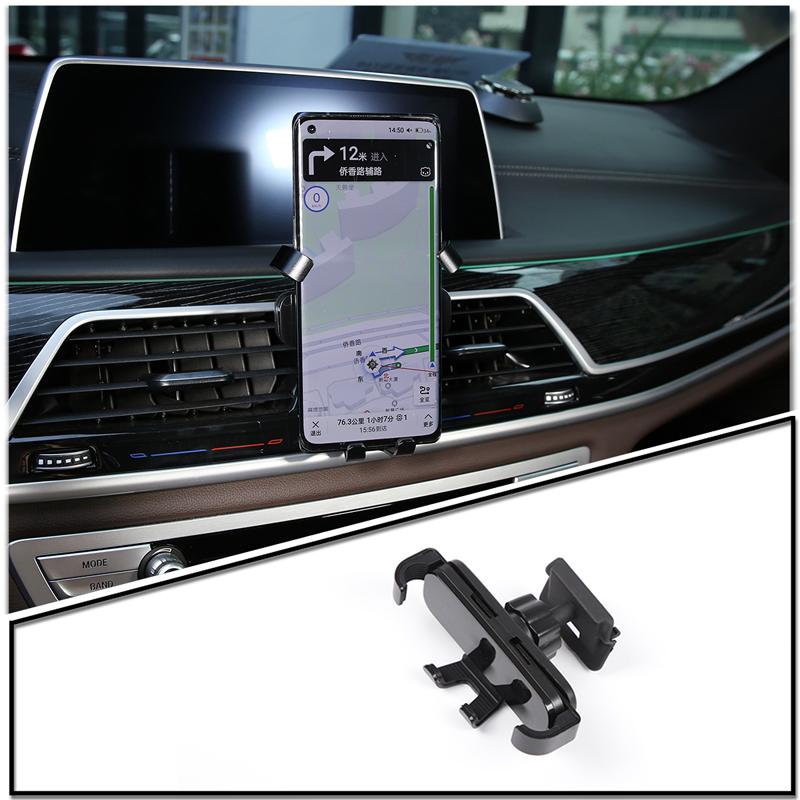 Car Air Outlet Mobile Phone Holder Bracket GPS Navigation Bracket For BMW 7 Series G11 2016- ABS Interior Car Accessories