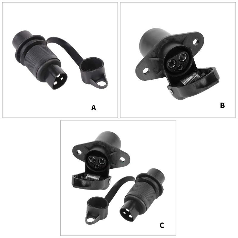 Reliable 3 Core Trailer Power Connector Tractor Plug Suitable For Motorhome Caravans Towing Equipment Various Vehicles