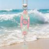 Hawaiian Surfboard Shaped Keychain Acrylic Palm Tree Keychain Creative Hibiscus Key Rings  Beach
