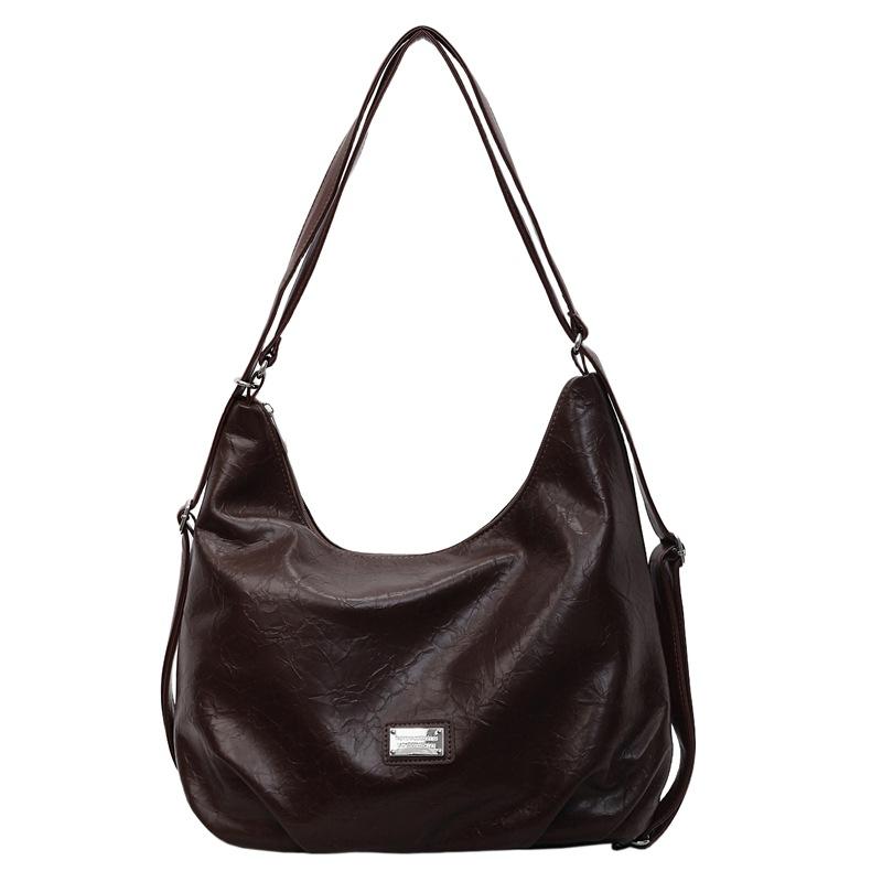 

Casual Backpack, Large-capacity Bag Stylish Crossbody Bag Fashionable Commuting Single-shoulder Tote Bag кавовий