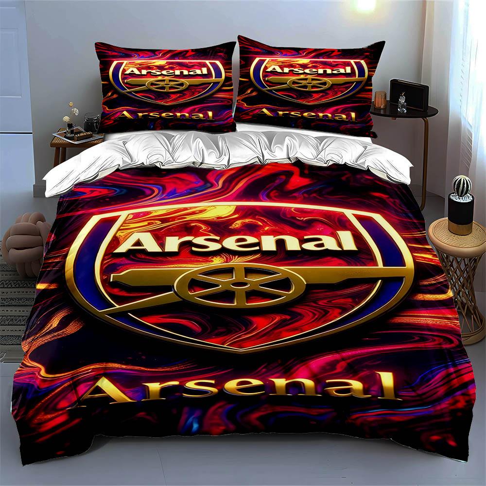 Logo del Arsenal con rueda. Juegos de cama Juegos de fundas nórdicas Fundas nórdicas Fundas de almohada(1 * Funda de edredón 2 * Fundas de almohada, sin relleno de edredón)