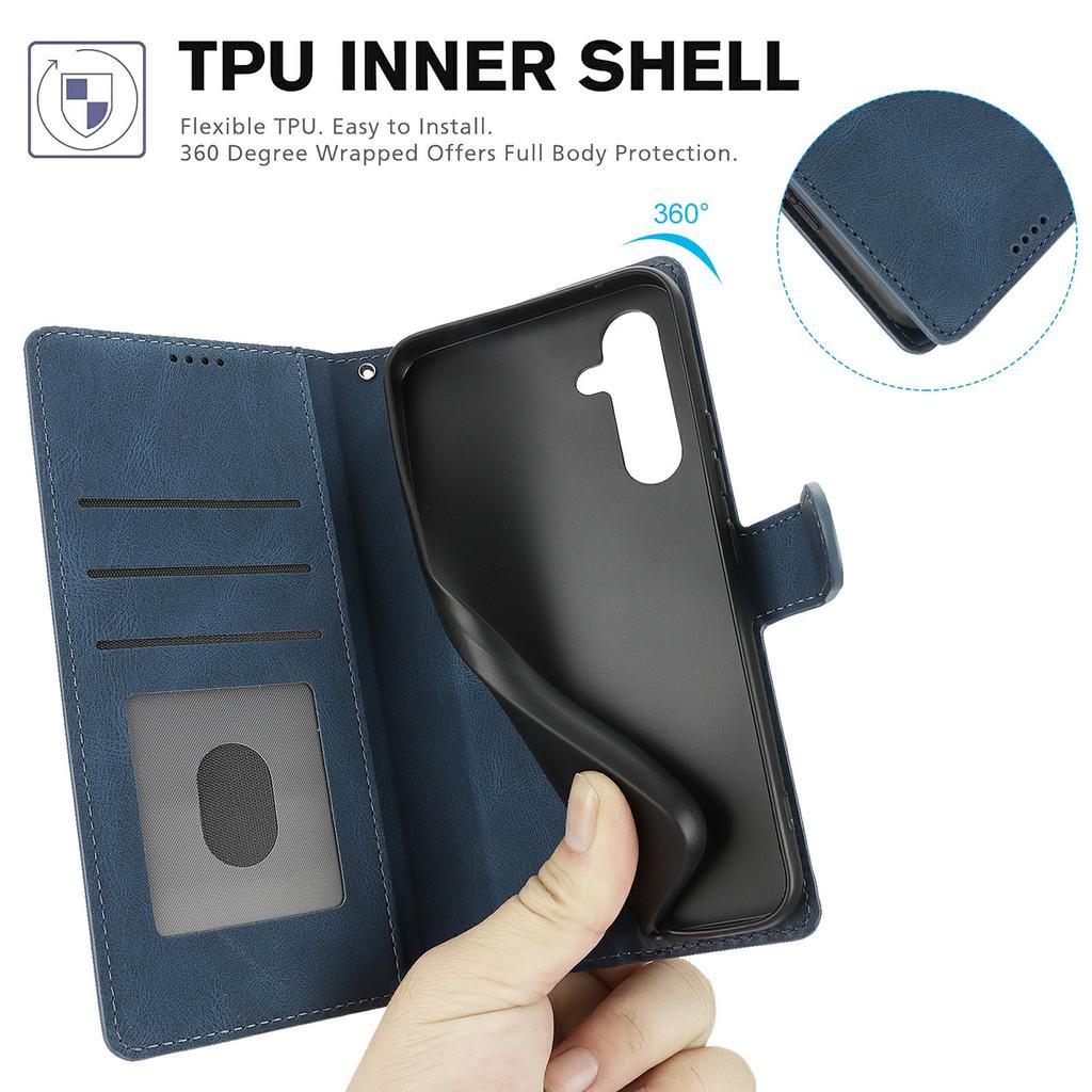 For Samsung Galaxy A56 5G Case PU Leather Phone Cover with Wallet Stand View