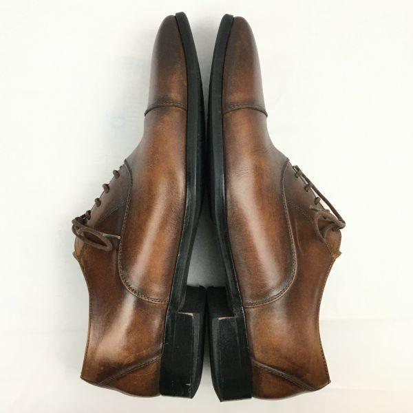USED/Queen Classic Made In Japan Long Nose Straight Tip Business Shoes Brown Size 40 (25.0)