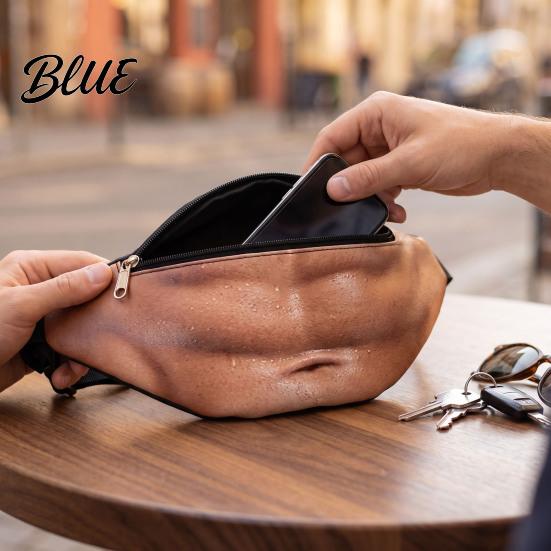 Durable Artificial Leather Pack Funny Belly Bag, Realistic Big Waist Novelty Fanny Beer Bag with Adjustable Strap, Gag Gift for Dad Husband