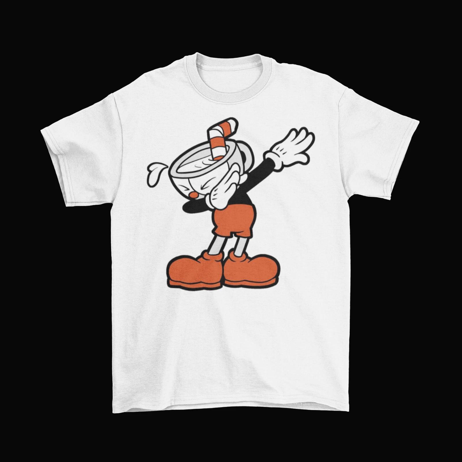 Футболка Cuphead Dabbing Унисекс Взрослая Смешная Размеры BrineyBeard Ретро Игры Новая S