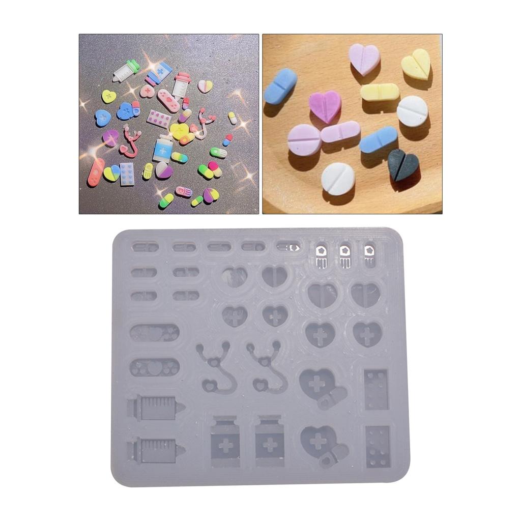 Silicone Epoxy Resin Quicksand Hollow Mold for Keychain Pendant Jewelry Making