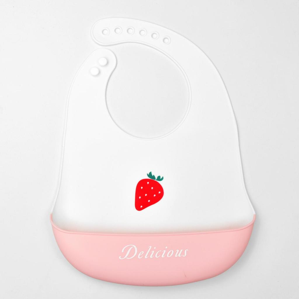 Babador de silicone à prova d'água para bebês - Babador de arroz descartável grande