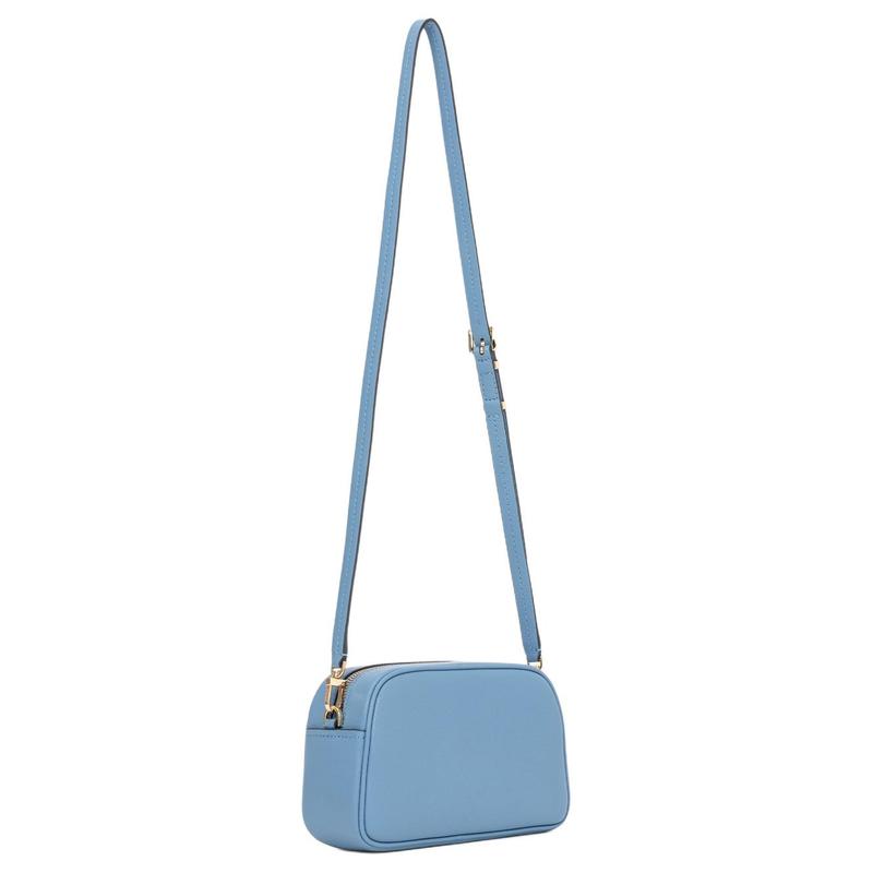 MICHAEL KORS Jet Set solid color design cowhide shoulder bag small size women's blue