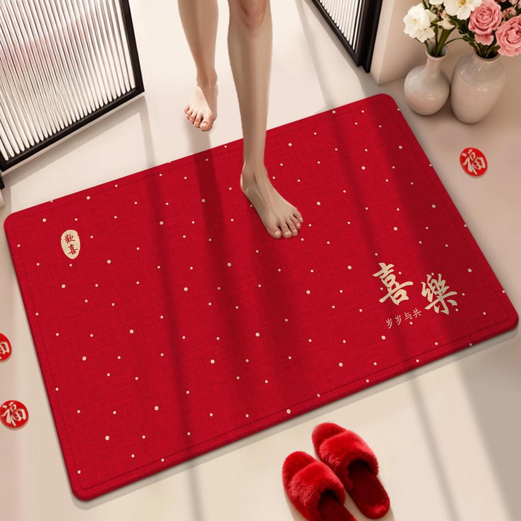 Butterfly Shadow Non-Slip Water Absorbing Diatom Mud Floor Mat for Bathroom and Entrance