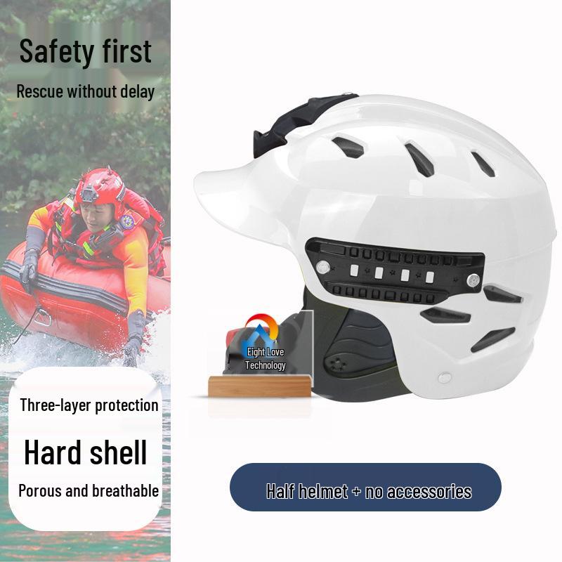 Marine Safety Helmet: Breathable, Impact-Resistant Full Face Protection for Water Sports and Flood Area Rescue.