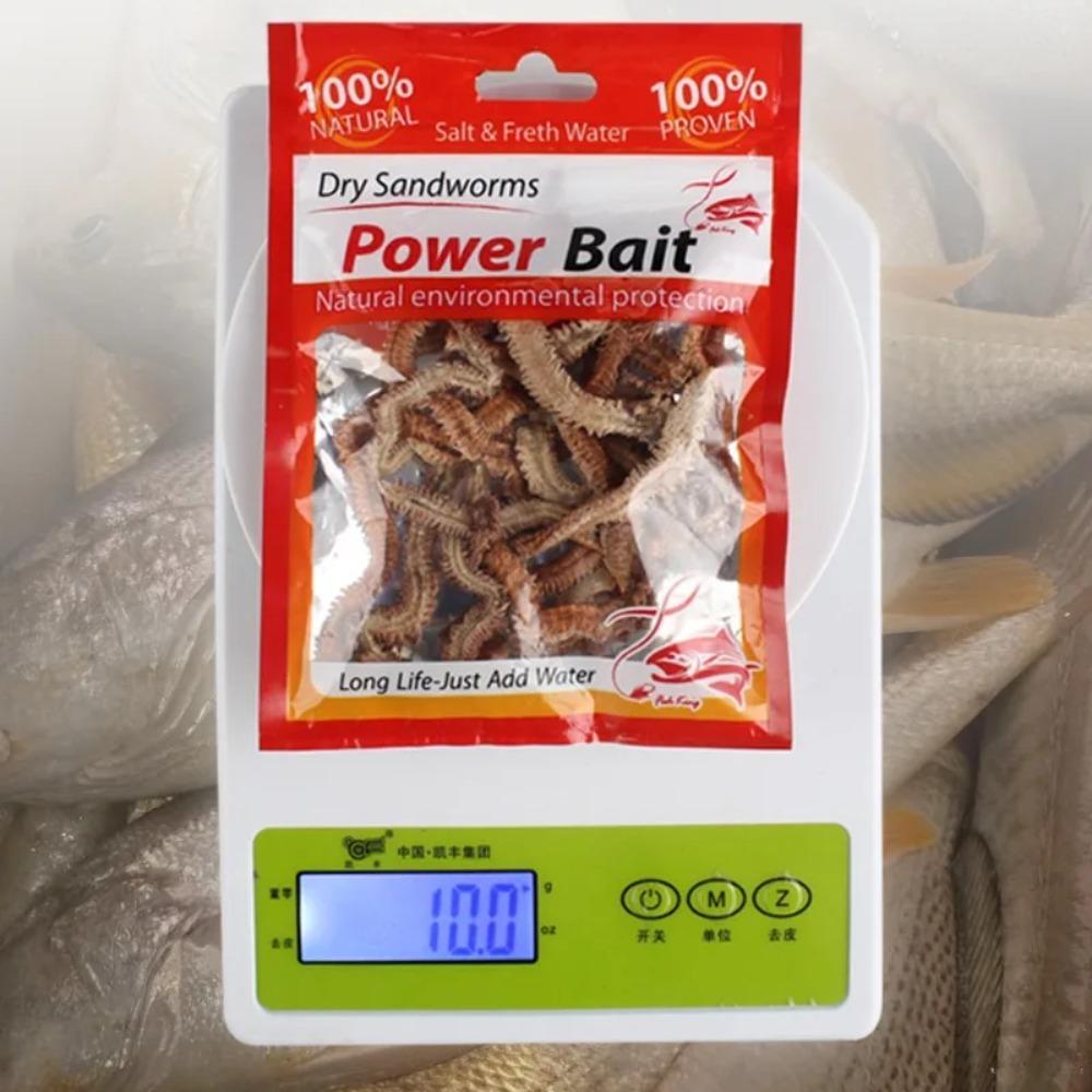 10g Weiche Künstliche Sandwurm Angelköder Lebensecht Trockene Würmer Tragbar Salzwasser Süßwasser Meeresfischen Futterspender Angler Zubehör