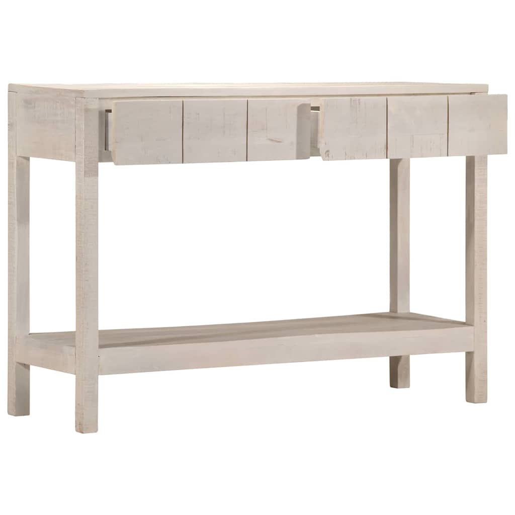 Vidaxl Stolik Konsolowy, Biały, 110X35X75 Cm, Lite Drewno Mango